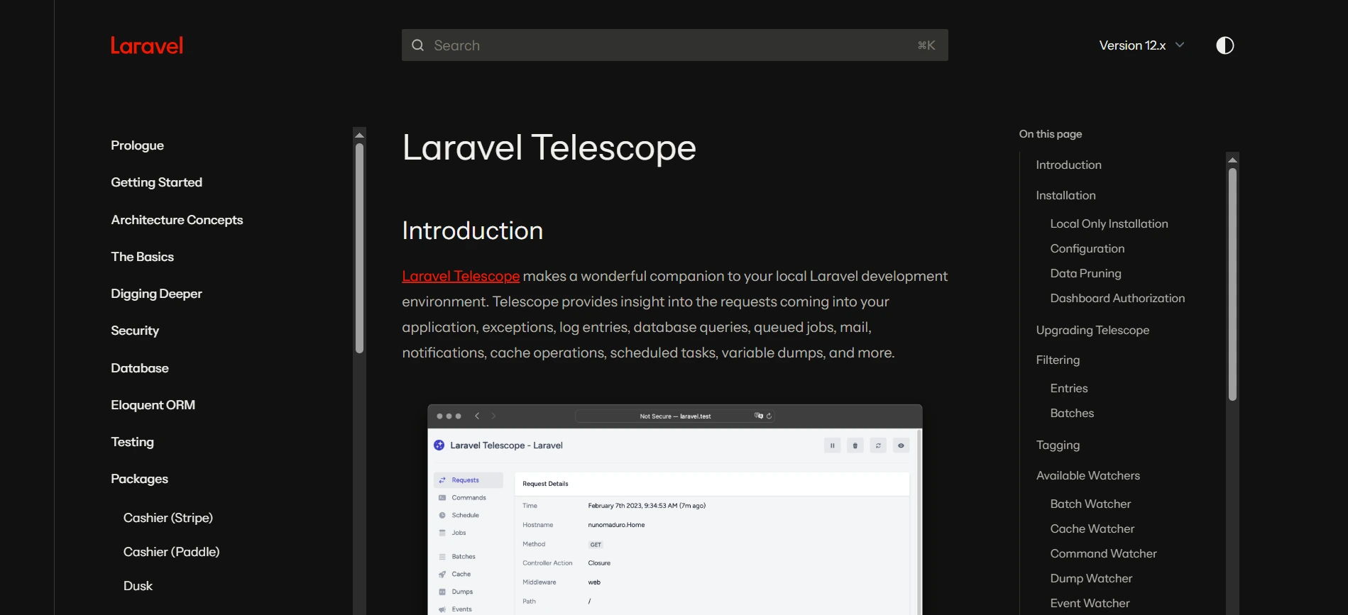 Laravel-Telescope