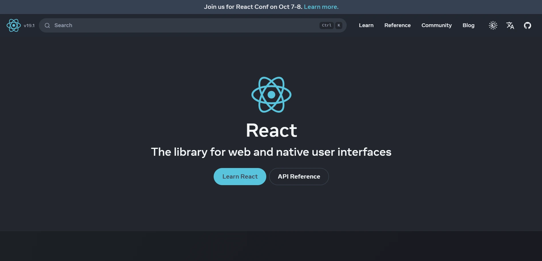 React
