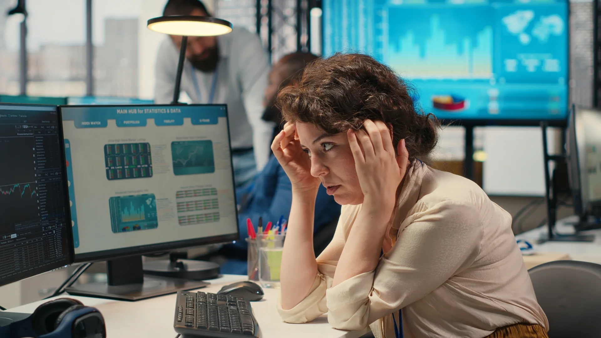 stressed-woman-advisor-looks-stock-crash-trends-market-fall-worrying-about-financial-crisis stressed-woman-advisor-looks-stock-crash-trends-market-fall-worrying-about-financial-crisis