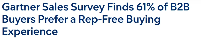 B2B Buyers Want Rep-Free Self-Serve Ordering B2B Buyers Want Rep-Free Self-Serve Ordering