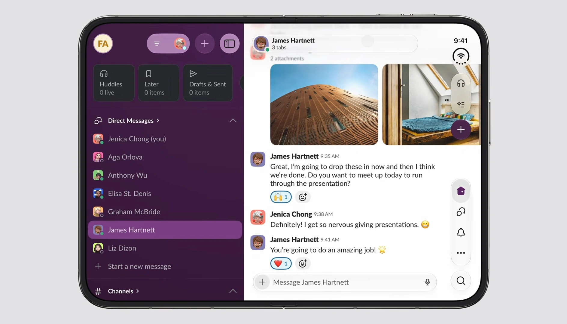 Slack Workspace on iPhone Duo Slack Workspace on iPhone Duo